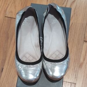 Vince Camuto Metallic Silver Flats